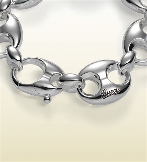 gucci sterling silver marina bracelet|gucci charm bracelet in silver.